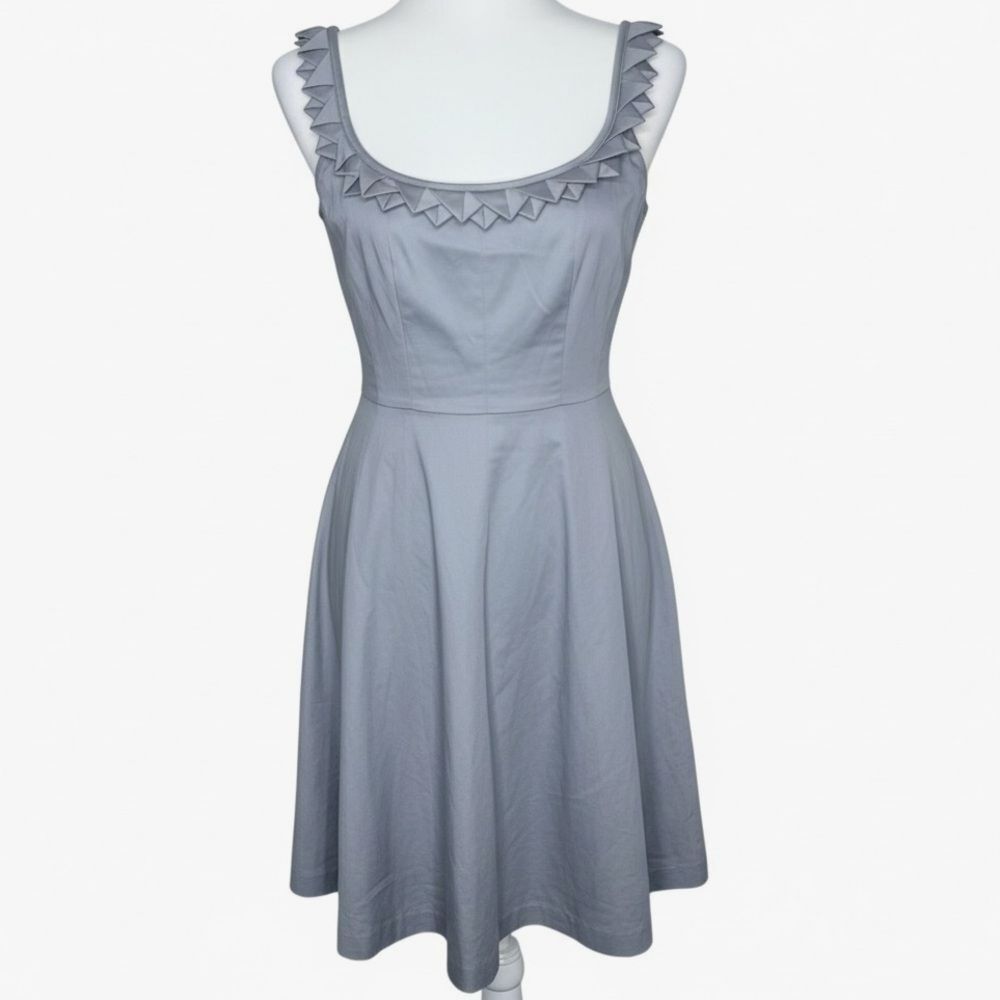 Nine West Gray Sleeveless Fit to Flare Dress Size 6